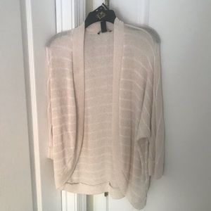 Peach/Cream + White stripes cardigans